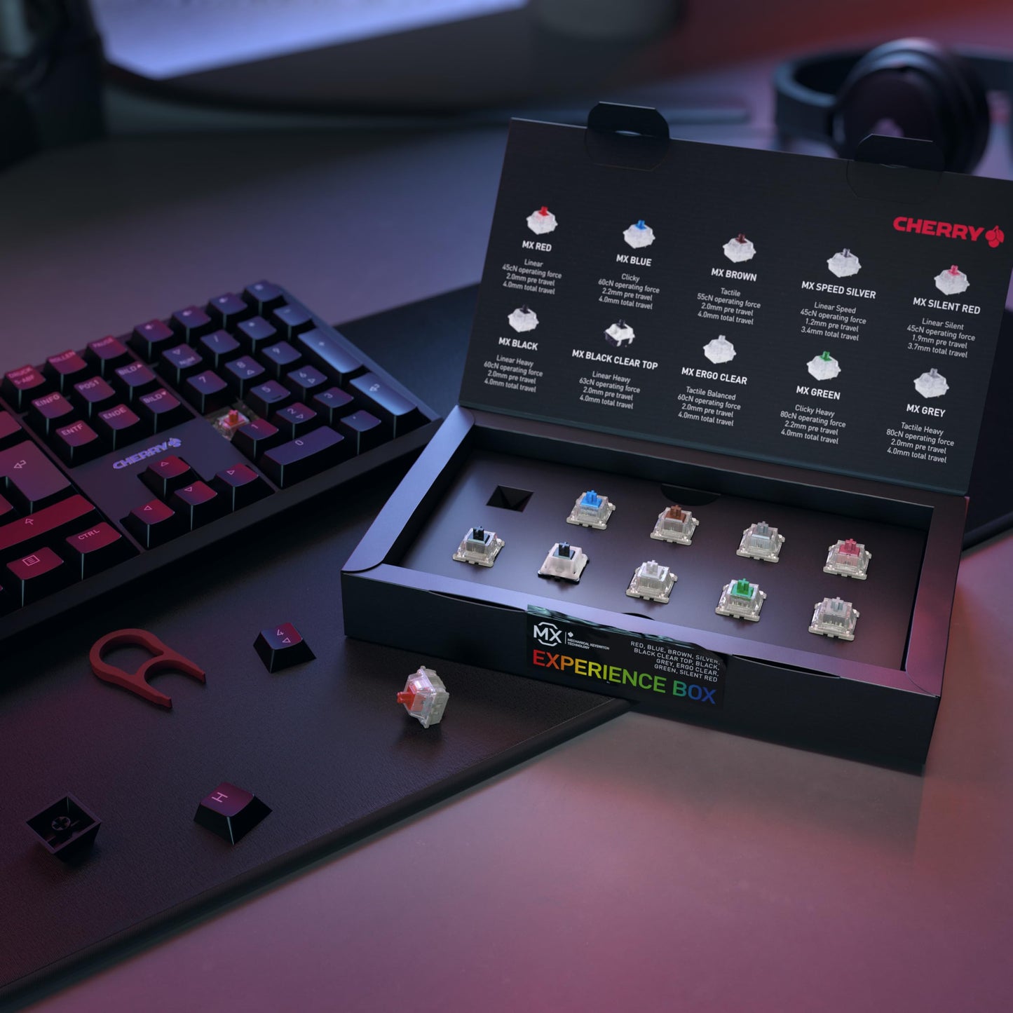 CHERRY MX EXPERIENCE BOX, 10 Mechanical Keyboard Switches